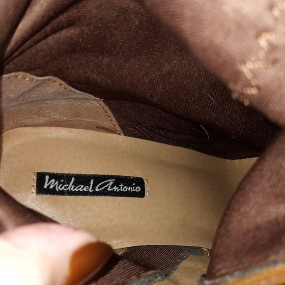 Michael Antonio Knee High Cognac Boots Sz.8 EUC. - Picture 5 of 9